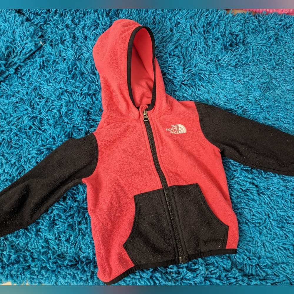 The North Face Baby Girl Glacier Full-Zip Hoodie. 12 to 18 months. Pink & Black